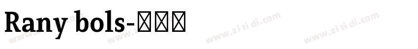 Rany bols字体转换